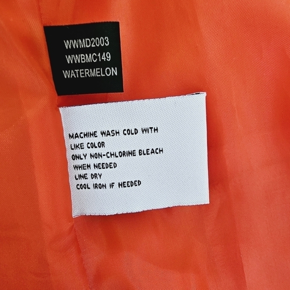 Black Rivet Belted Rain Trench Zip Coat Watermelon Size M - Picture 3 of 15